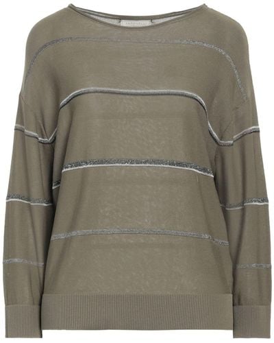 Antonelli Military Sweater Cotton, Viscose, Metallic Polyester - Green