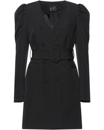 Yes-Zee Overcoat & Trench Coat - Black