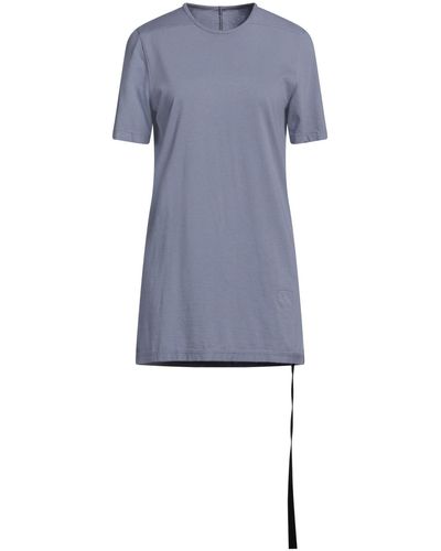 Rick Owens Slate T-Shirt Cotton - Blue