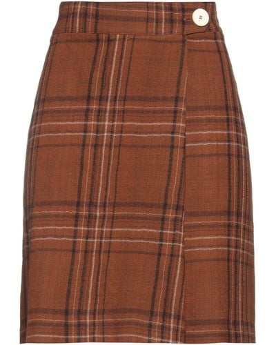 Alysi Mini Skirt - Brown