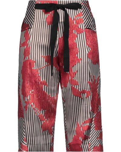 Manila Grace Cropped Trousers - Red