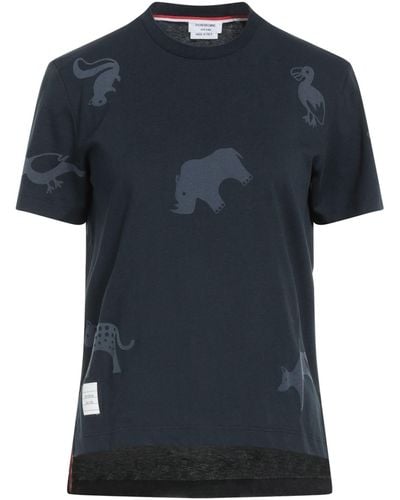 Thom Browne Midnight T-Shirt Cotton - Blue