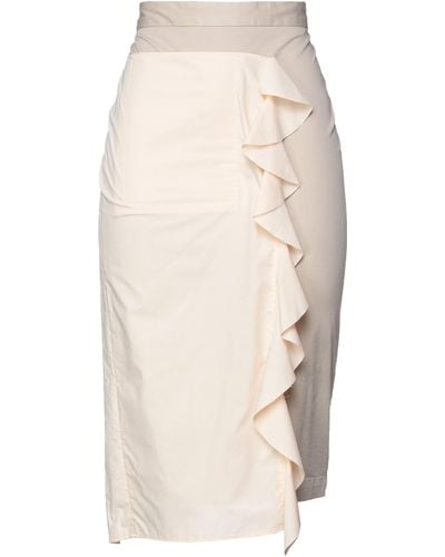 Hache Midi Skirt - Natural