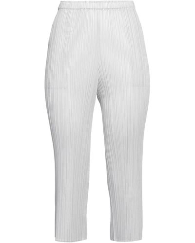 Issey Miyake Pantaloni Cropped - Bianco