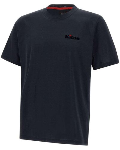 Kiton T-shirts - Blau