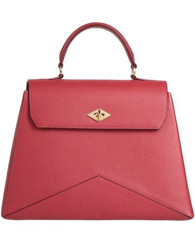 Ballantyne Burgundy Handbag Leather - Red
