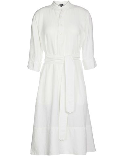 A.P.C. Midi Dress Tencel, Linen - White