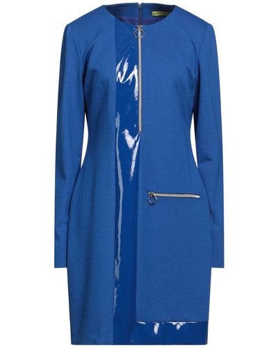 Versace Mini Dress Viscose, Polyacrylic, Elastane - Blue