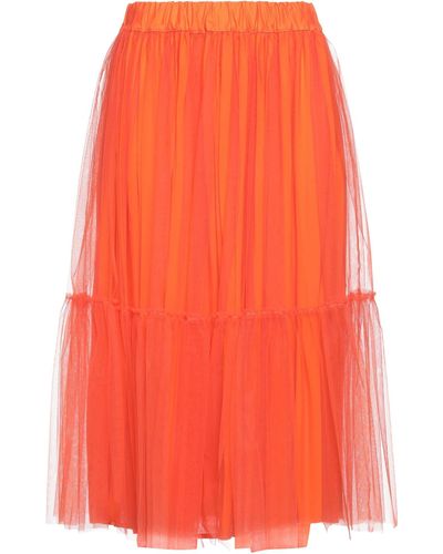 Shirtaporter Midi Skirt - Orange
