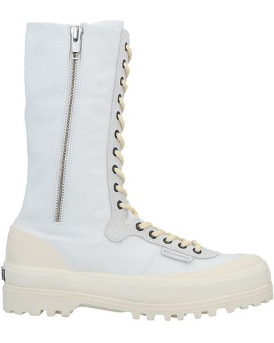 Superga Ankle Boots Cotton, Soft Leather - White