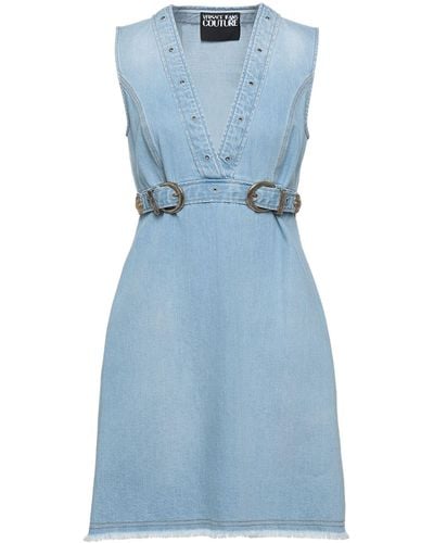 Versace Mini Dress Cotton - Blue