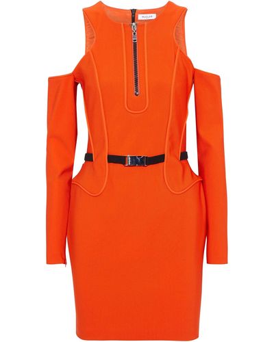 Mugler Short Dress - Orange