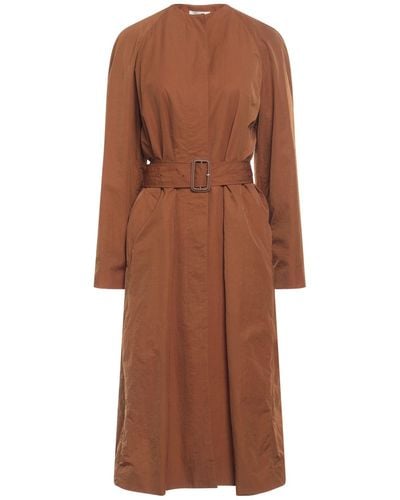 The Row Overcoat & Trench Coat Polyamide, Lambskin - Brown