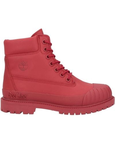 Red timberland deals boots price