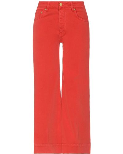Victoria Beckham Denim Trousers - Red