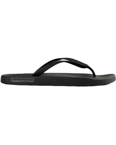 Emporio Armani Toe Post Sandals - Black