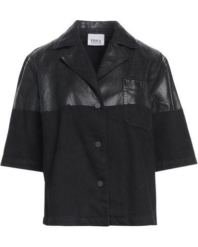 Erika Cavallini Semi Couture Denim Shirt - Black