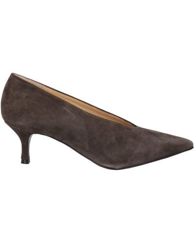 A.Testoni Dark Court Shoes Soft Leather - Brown