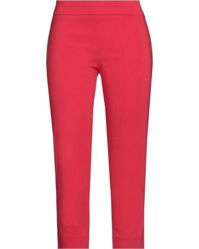 Avenue Montaigne Cropped Trousers - Red