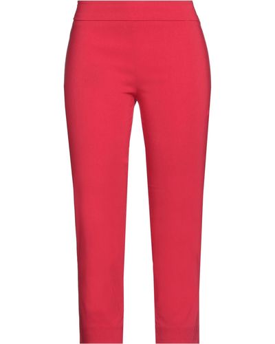 Avenue Montaigne Cropped Pants - Red