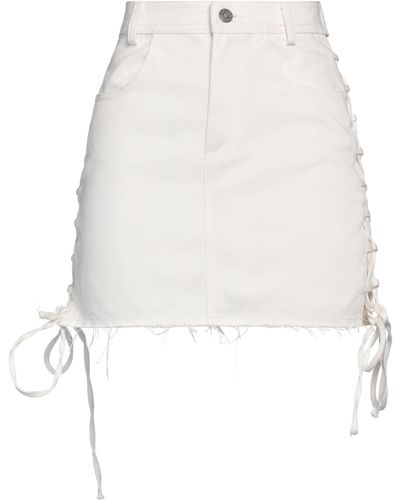 Julfer Denim Skirt - White