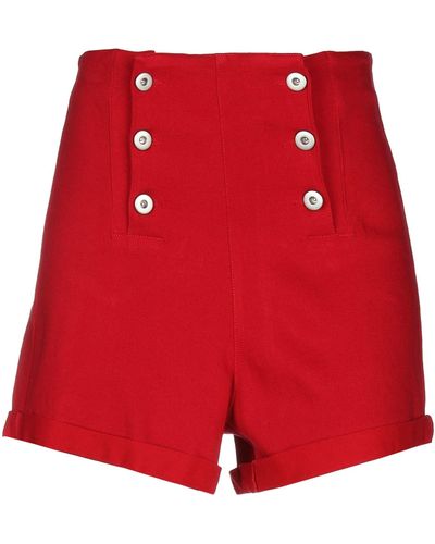 WEILI ZHENG Denim Shorts - Red