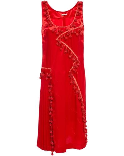 Miu Miu Midi Dress - Red