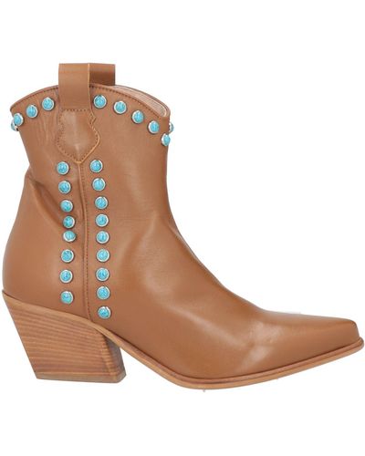Manila Grace Ankle Boots - Brown