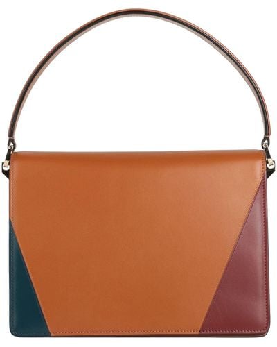 Valextra Tan Handbag Leather - Brown