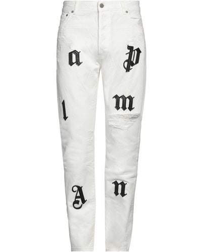 Palm Angels Pantaloni Jeans - Bianco