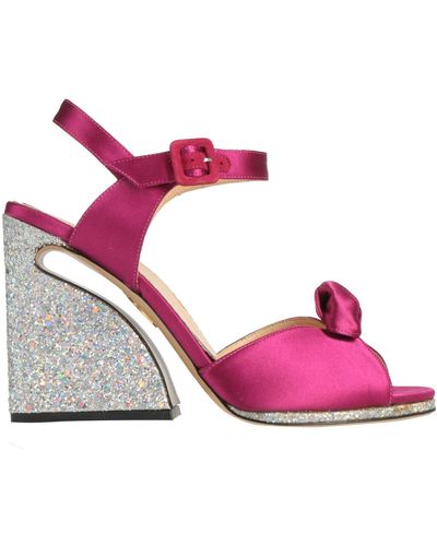 Charlotte Olympia Fuchsia Sandals Textile Fibers - Pink