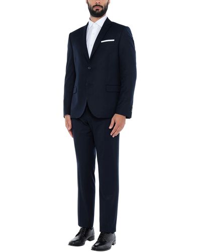 Grey Daniele Alessandrini Suit - Blue