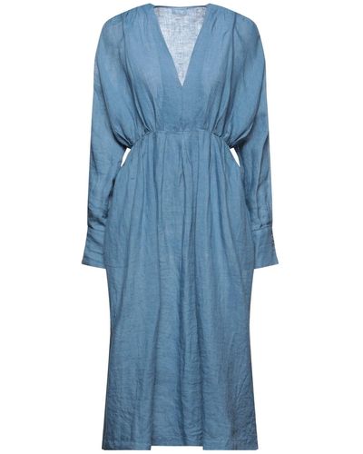 HER SHIRT HER DRESS Midi Dress - Blue