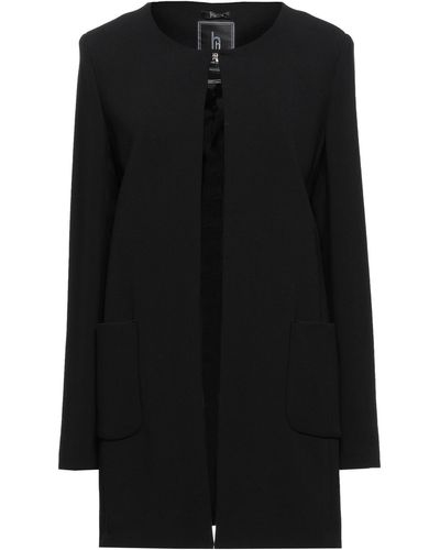 Hanita Overcoat & Trench Coat - Black