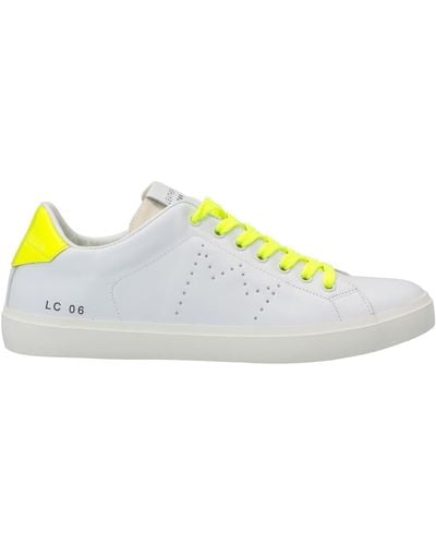 Leather Crown Sneakers - Blanco