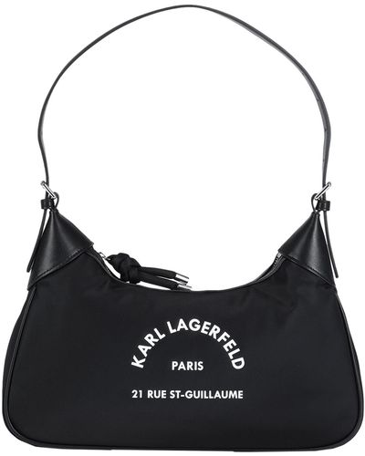 Karl Lagerfeld Sac porté épaule à logo imprimé - Noir