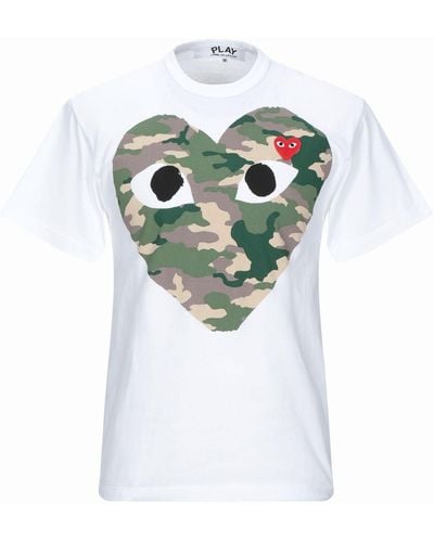 COMME DES GARÇONS PLAY Cotton Camouflage Heart T-shirt - White