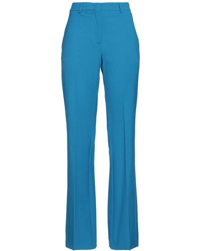 Semicouture Trousers Polyester, Virgin Wool, Elastane - Blue