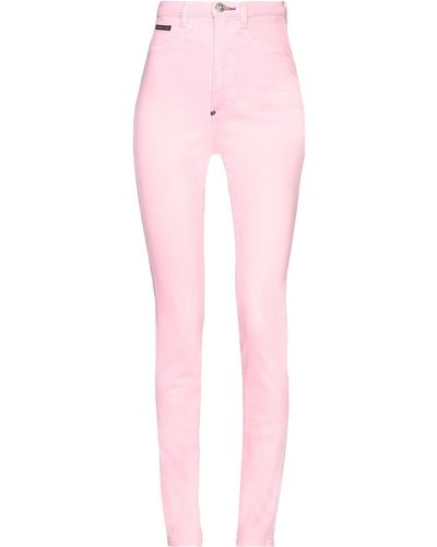 Philipp Plein Denim Pants - Pink