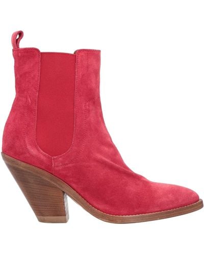 Buttero Ankle Boots - Red