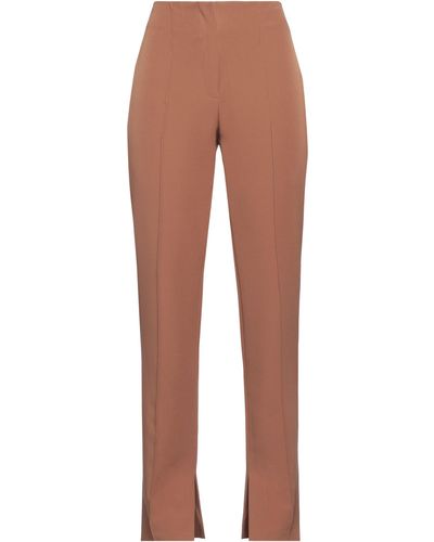 ACTUALEE Camel Trousers Polyester, Elastane - Brown