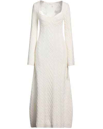 Chloé Ivory Maxi Dress Wool, Cashmere - White