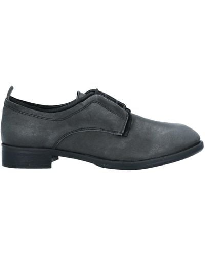 Stele Steel Lace-Up Shoes Calfskin - Gray