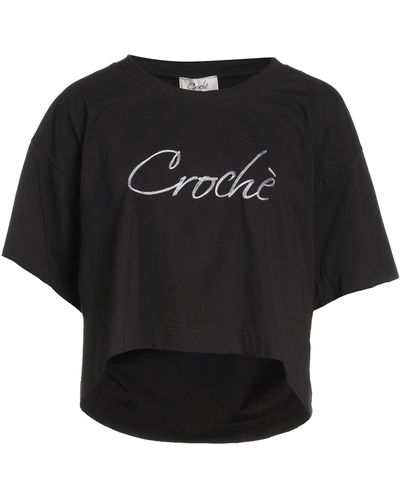 CROCHÈ T-shirts - Schwarz