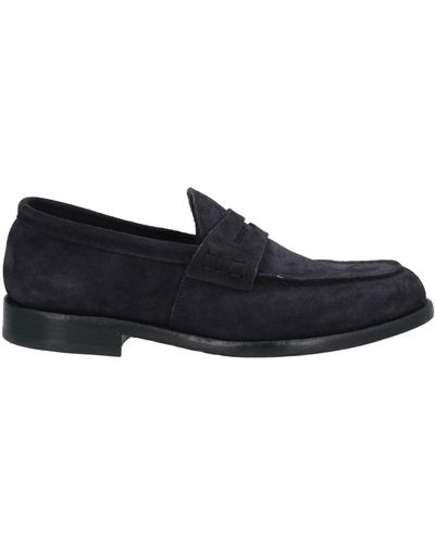 Green George George Midnight Loafers Leather - Blue