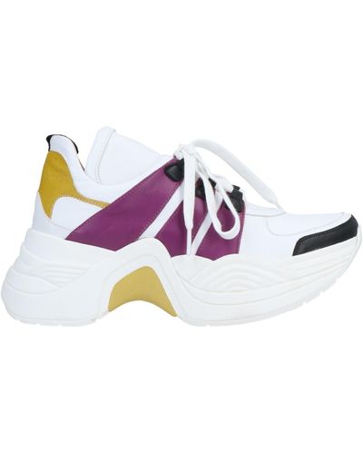 Manila Grace Sneakers Soft Leather - Purple