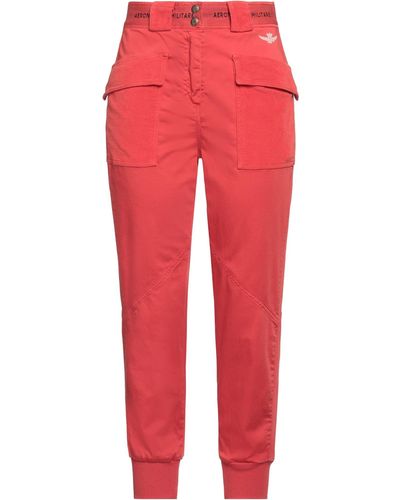 Aeronautica Militare Tomato Trousers Cotton, Elastane - Red