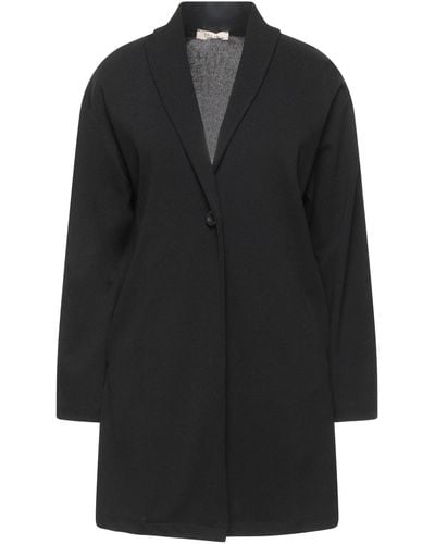 Think! Overcoat & Trench Coat - Black