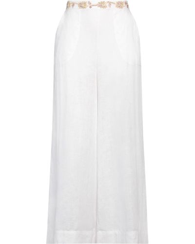 Maliparmi Trousers Linen - White