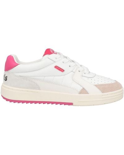 Palm Angels Leather Palm University Trainers - White